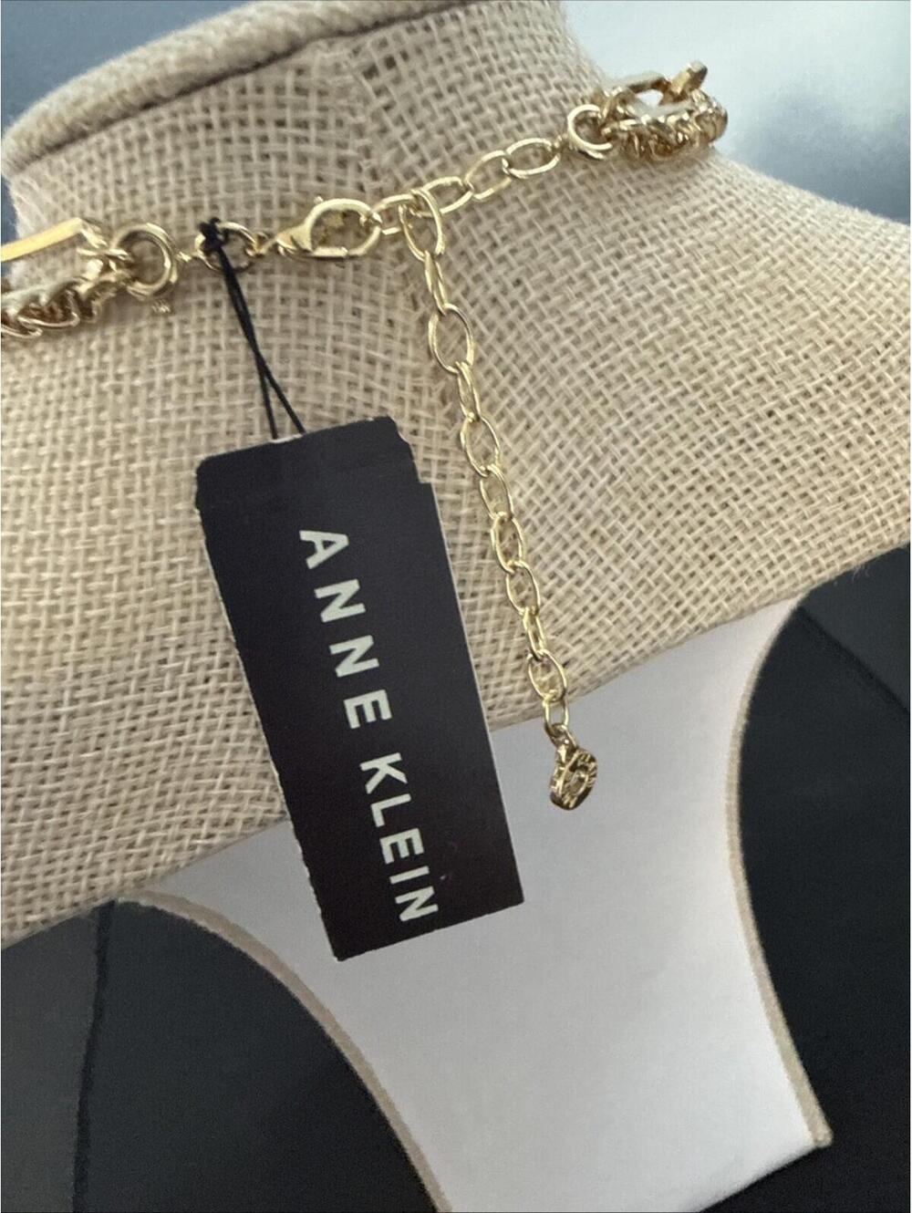 Goldtone Anne Klein Necklace Bangle Bracelet Jewelry Bundle New - Picture 3 of 7